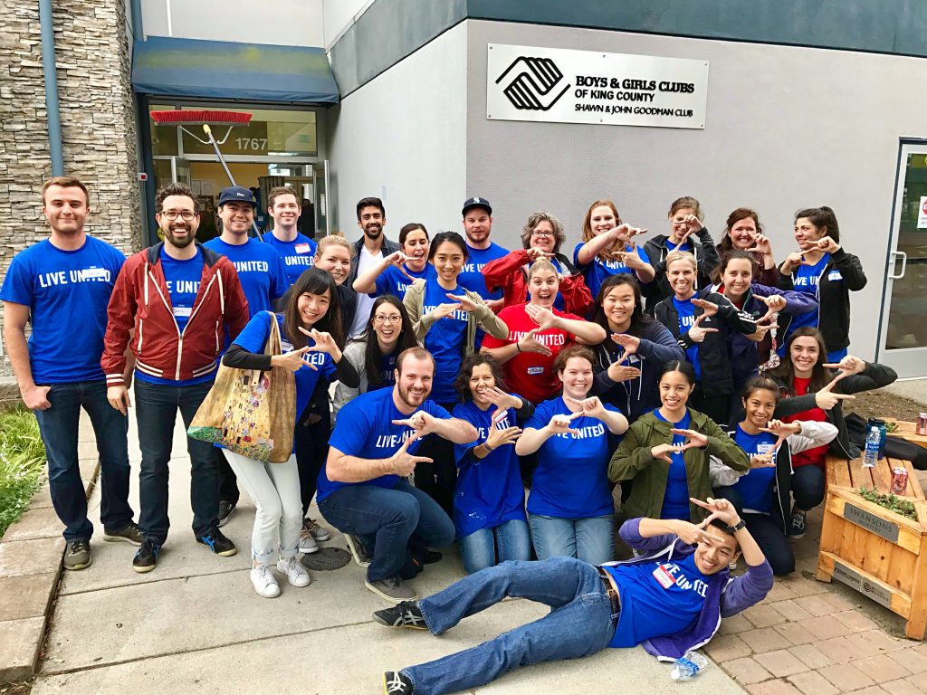 Tinna was among many Zillow employees who volunteered at the local Boys and Girls Club. It was the first time she learned how to paint a wall.